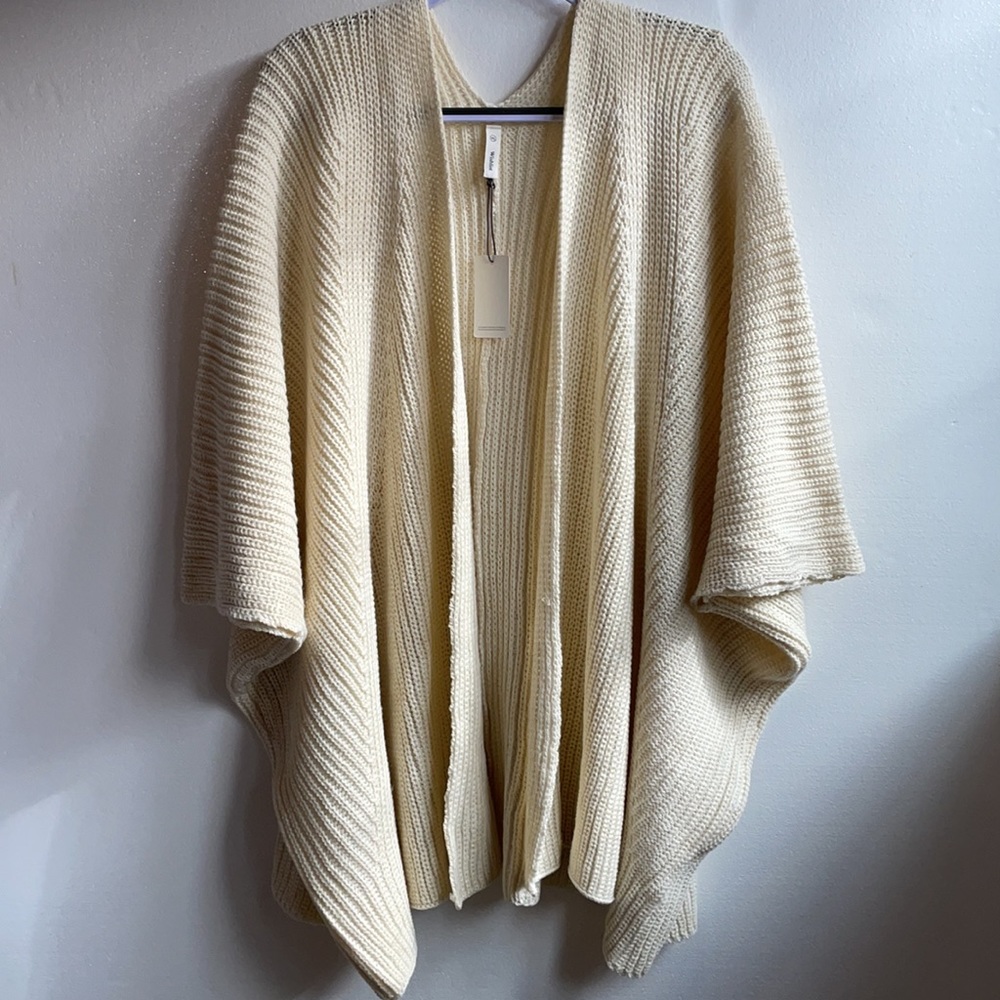 NWT Wishlist draped cape sweater with metallic threads M/L